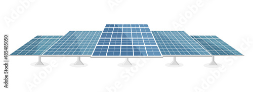 Solaranlage isoliert auf weißem Hintergrund Flat Design