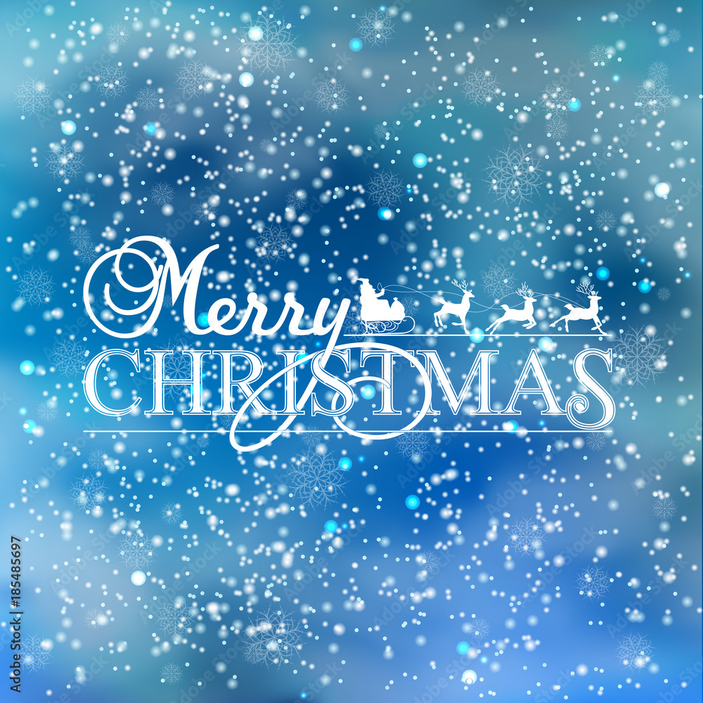 Plakat Holiday Winter background for Merry Christmas.