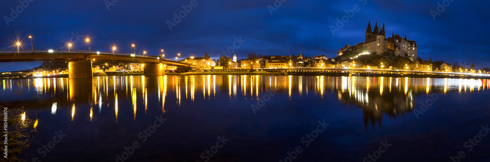 meissen germany high definition panorama in the evening