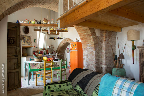 Living room kitchen photo