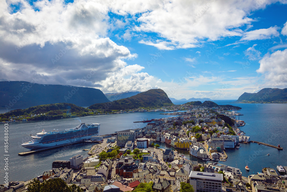 view at the city of Alesund