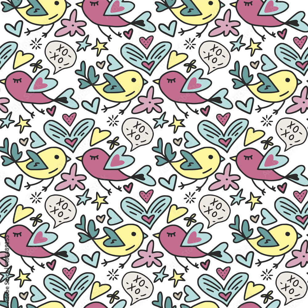 Vector seamless pattern with cute Teddy bears hearts and flowers. Happy Valentines day card. Vector seamless pattern with cute Teddy bears hearts and flowers. Happy Valentines day card.