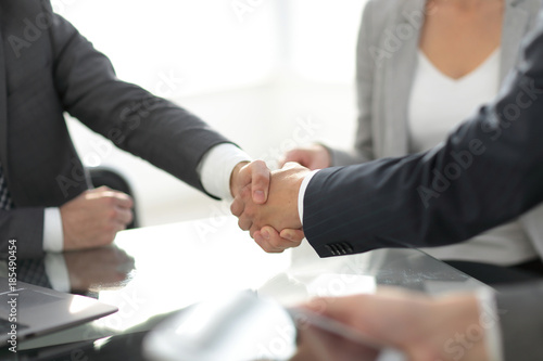 confident handshake of business partners © ASDF