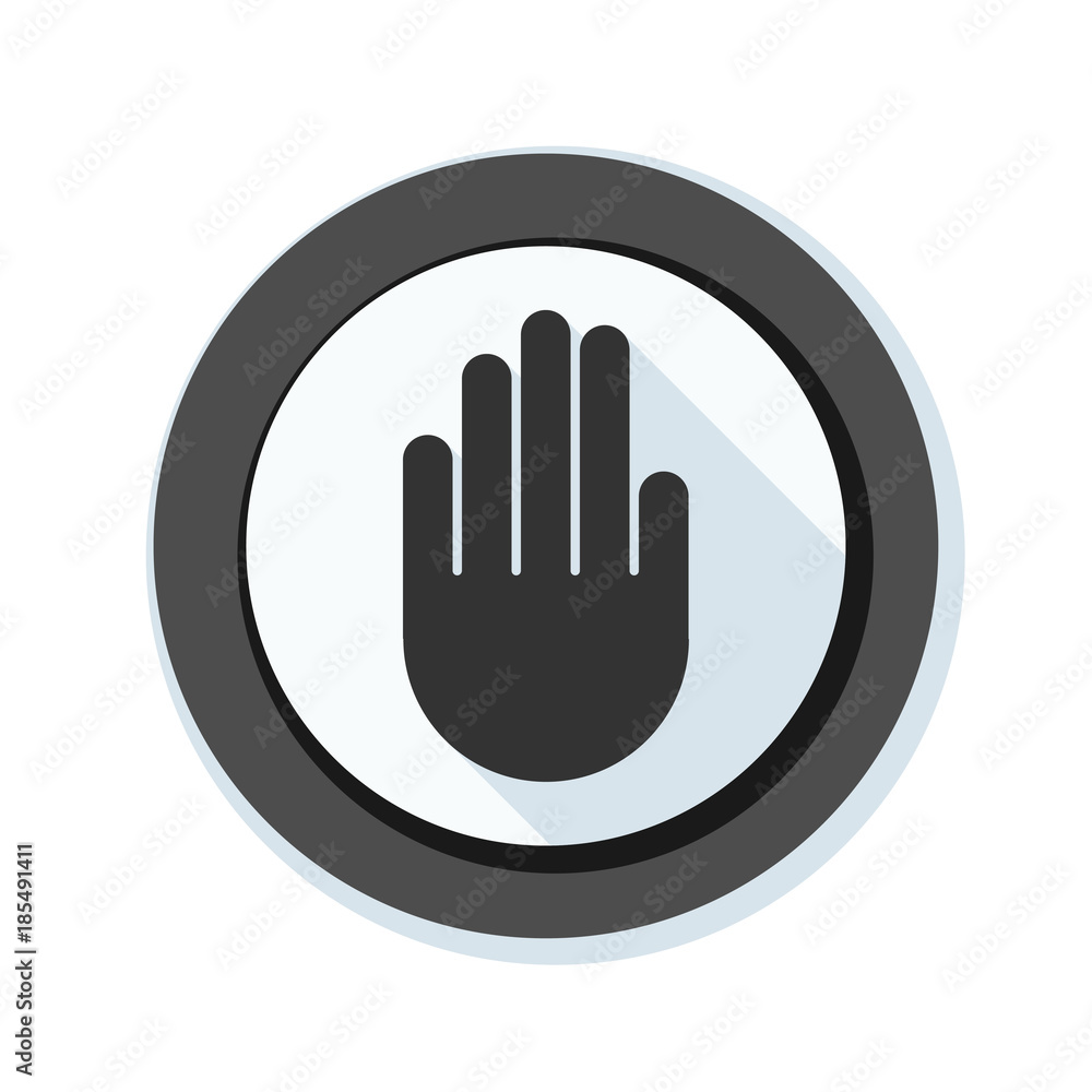 Hand Block ADS sign illustration Hand Block ADS sign illustration