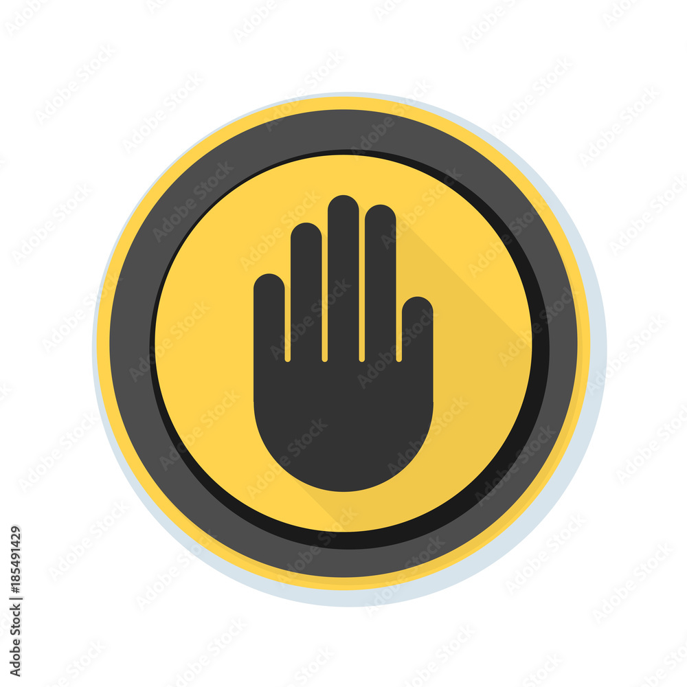 Hand Block ADS sign illustration Hand Block ADS sign illustration