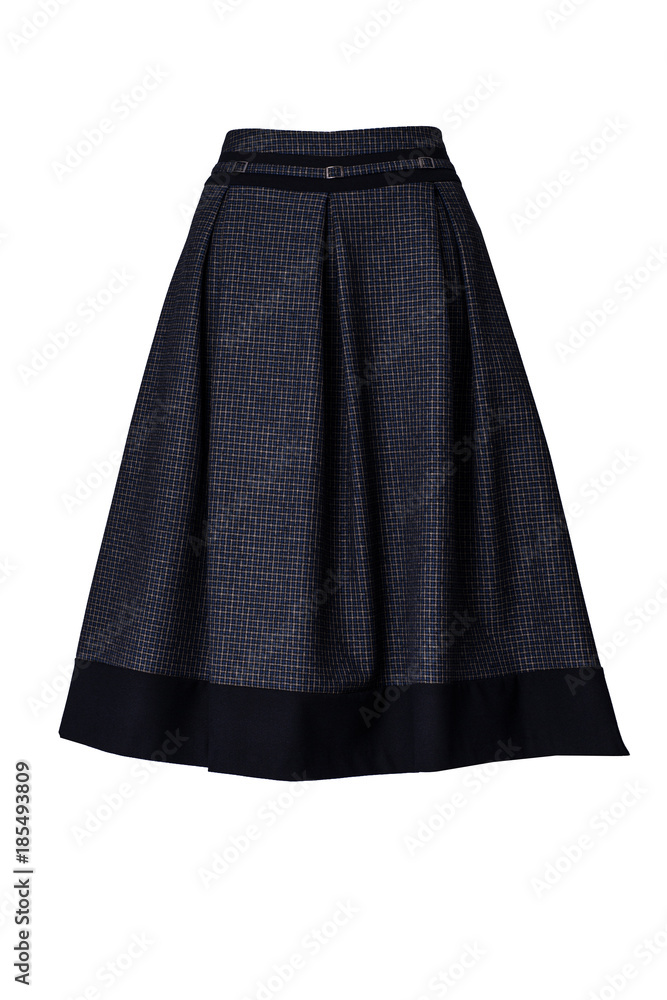 Grey skirt isolated on white background Grey skirt isolated on white background