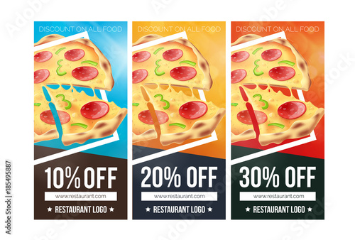 Fast Food Pizza Discount Voucher Templates