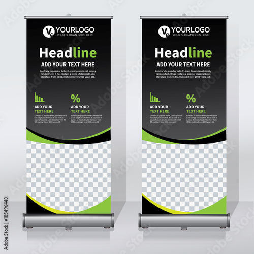 Roll up banner design print template