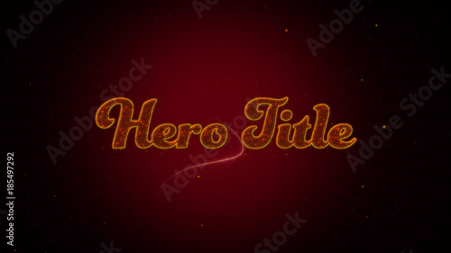 Red Glittering Title with Glow Lines