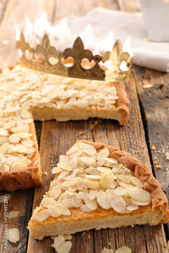almond cake and crown