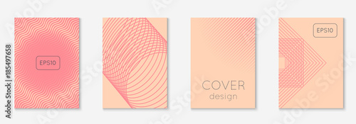 Minimal trendy covers. Vector halftone gradients. Geometric future template for flyer, poster, brochure and invitation. Minimalistic colorful cover. Set of EPS 10 illustration. © Holo Art