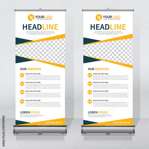 Roll up banner design print template