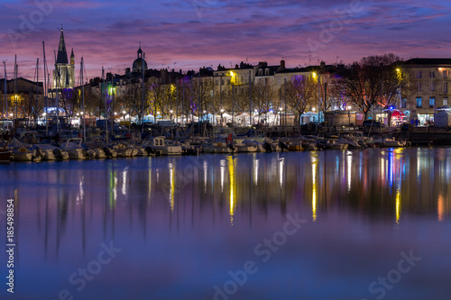 La Rochelle - Harbor by night with beautiful sunset © GoodPics