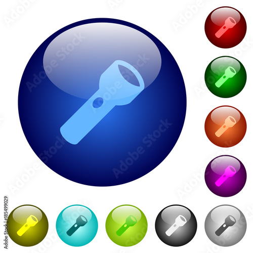 Flashlight color glass buttons