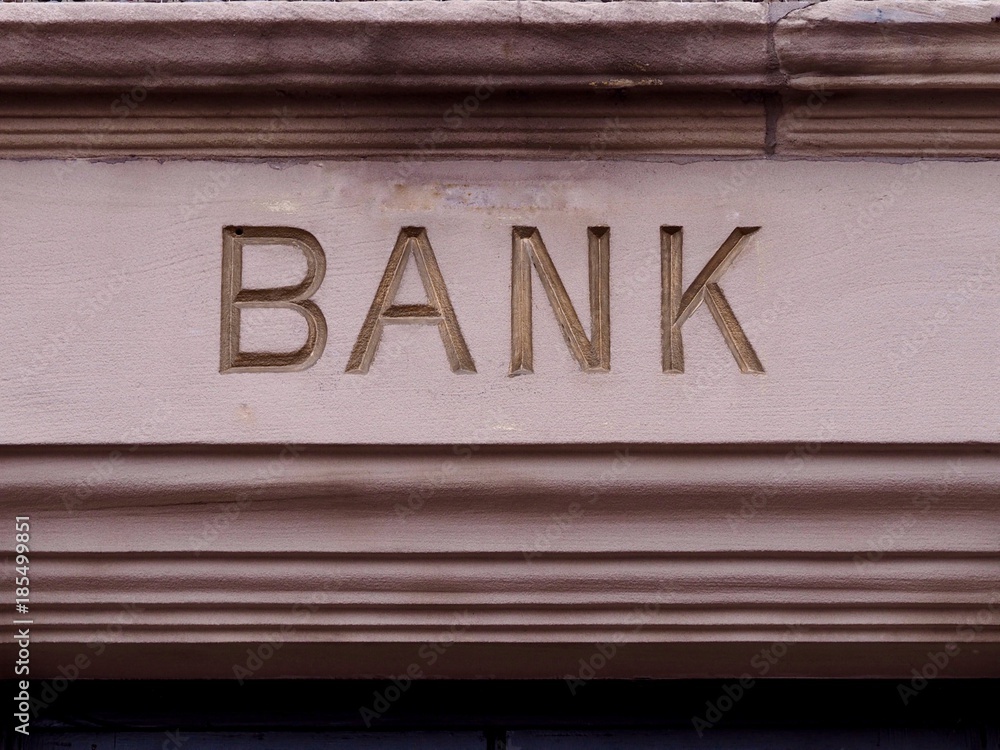 Fototapeta premium Bank Sign