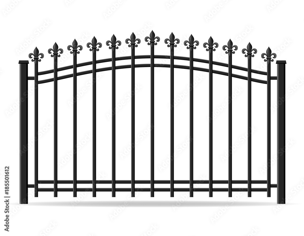 iron forged fence vector illustration iron forged fence vector illustration