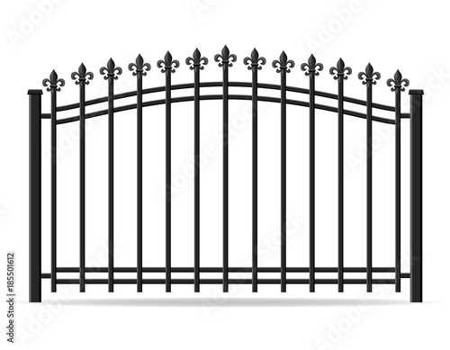 iron forged fence vector illustration
