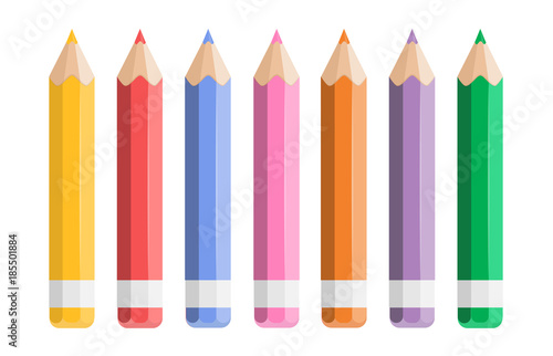 Buntstifte Flat Design