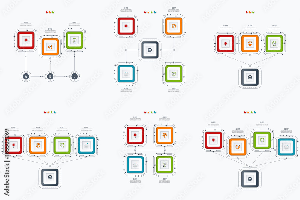 Set with infographics Set with infographics