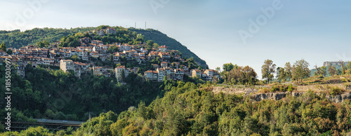 Panoramic view and typical terrace architecture of Veliko Tarnovo, Bulgaria