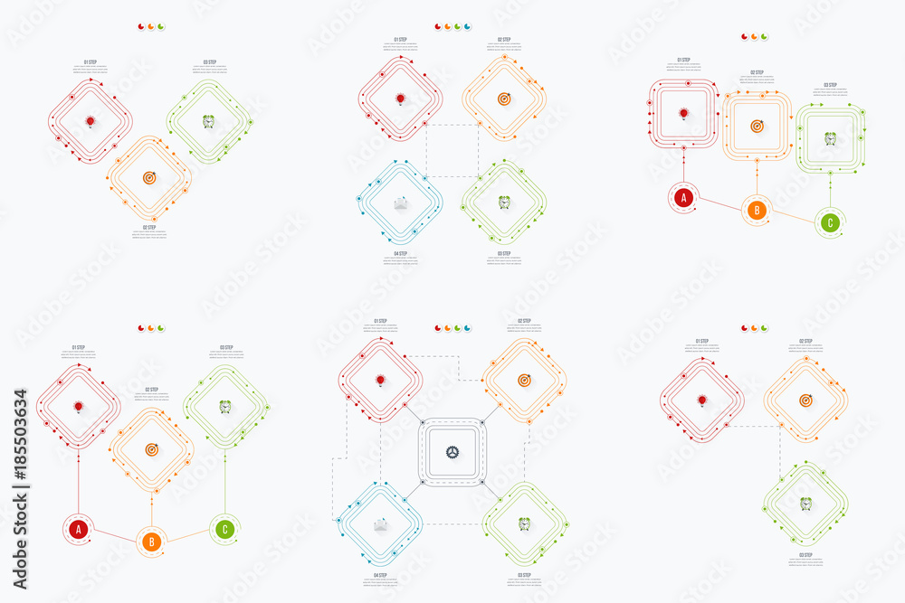 Set with infographics Set with infographics