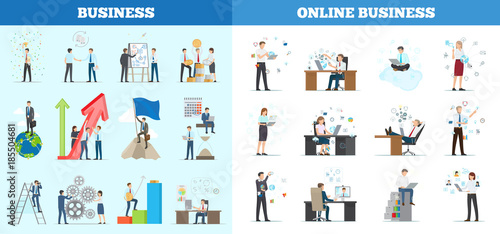 Business Collection of Banners with Multiple Icons