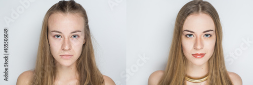 фотографія before after make up