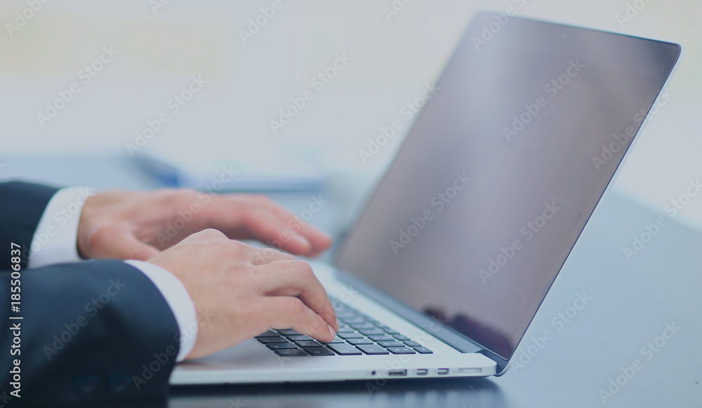 Person Typing on a modern laptop Person Typing on a modern laptop