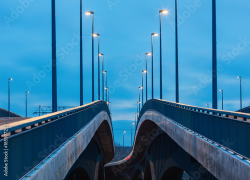Berlin Neue Minna-Todenhagen-Brücke / Spree Treptow Köpenick Schöneweide Brückenneubau Brücke neu gebaut