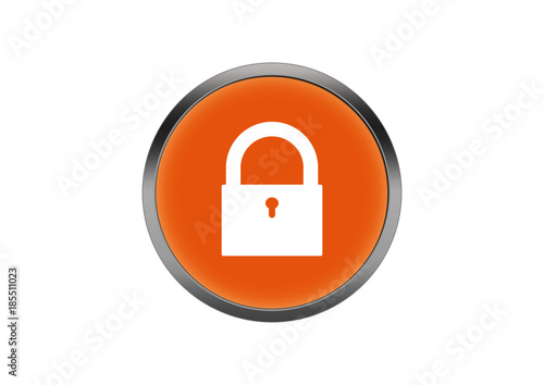 Buttonn Orange Symbol Knopf Rund