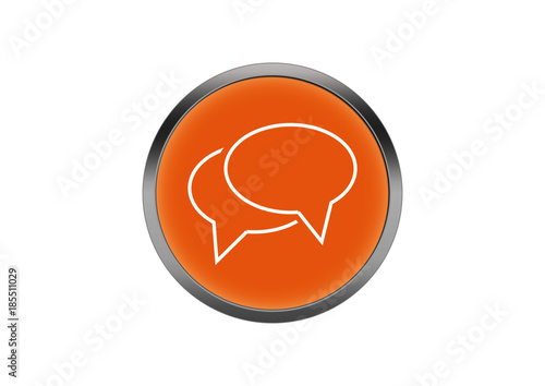 Buttonn Orange Symbol Knopf Rund