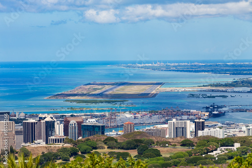 Elevated view of Honolulu International Airport photo