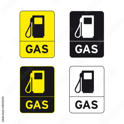 Gas fuel sign set