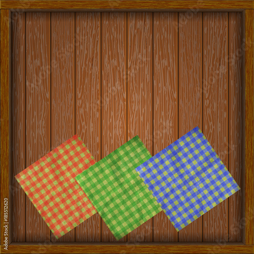 wooden frame with boards serviette