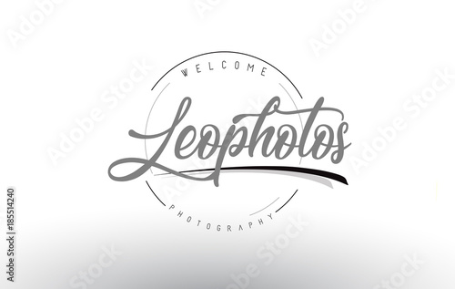Leo Personal Photography Logo Design with Photographer Name.