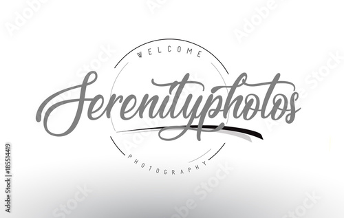 Serenity Personal Photography Logo Design with Photographer Name.