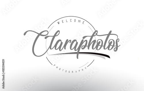 Clara Personal Photography Logo Design with Photographer Name.