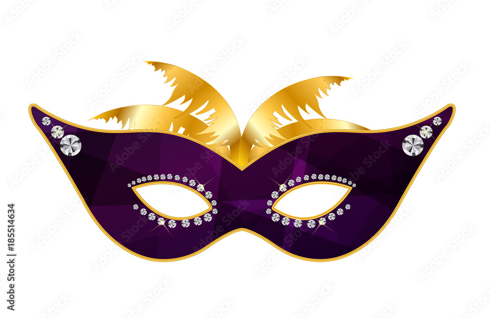 Carnival mask icon. Vector Illustration