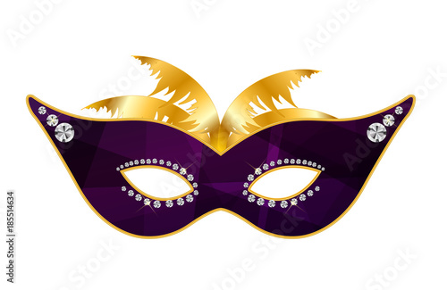 Carnival mask icon. Vector Illustration