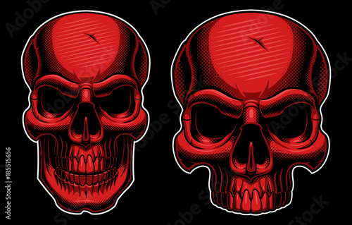 Halftone skull