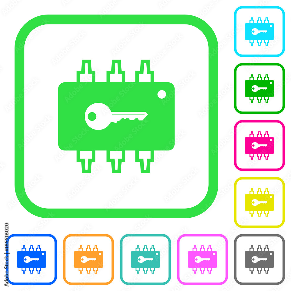 Hardware security vivid colored flat icons icons Hardware security vivid colored flat icons icons