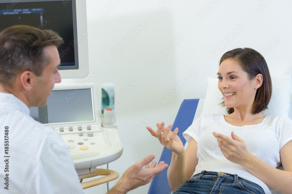 exchange between radiologist and patient