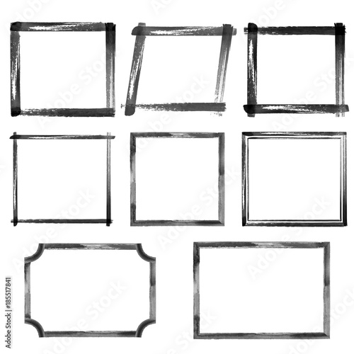 Set of watercolor black gru...