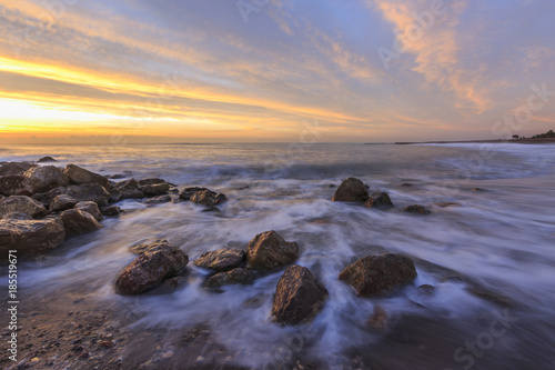 Sunrise in the Mancofar Village in the Valencia region in Spain