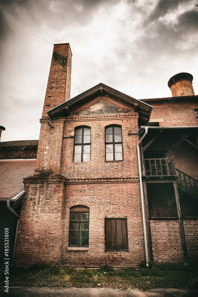 Fototapeta premium Kragujevac, Serbia - July 18, 2016: Museum of Stara Livnica, locates near old factory in Kragujevac, Serbia. Wonderful building.