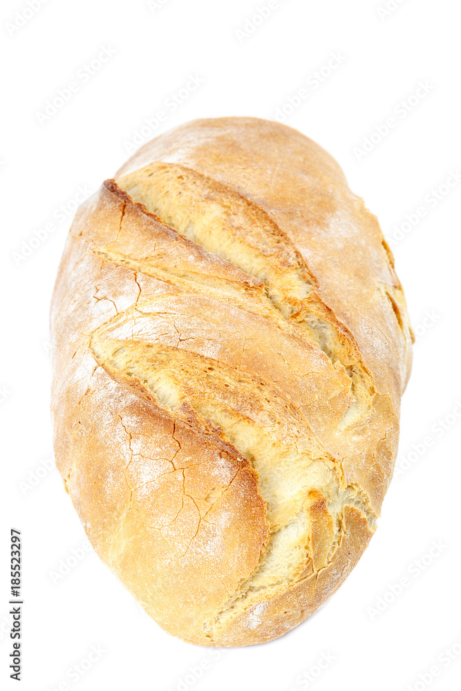 Loaf of wheat bread on white background. Loaf of wheat bread on white background.