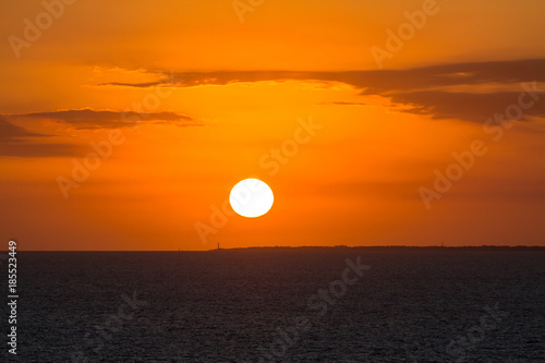 Sunset over sea