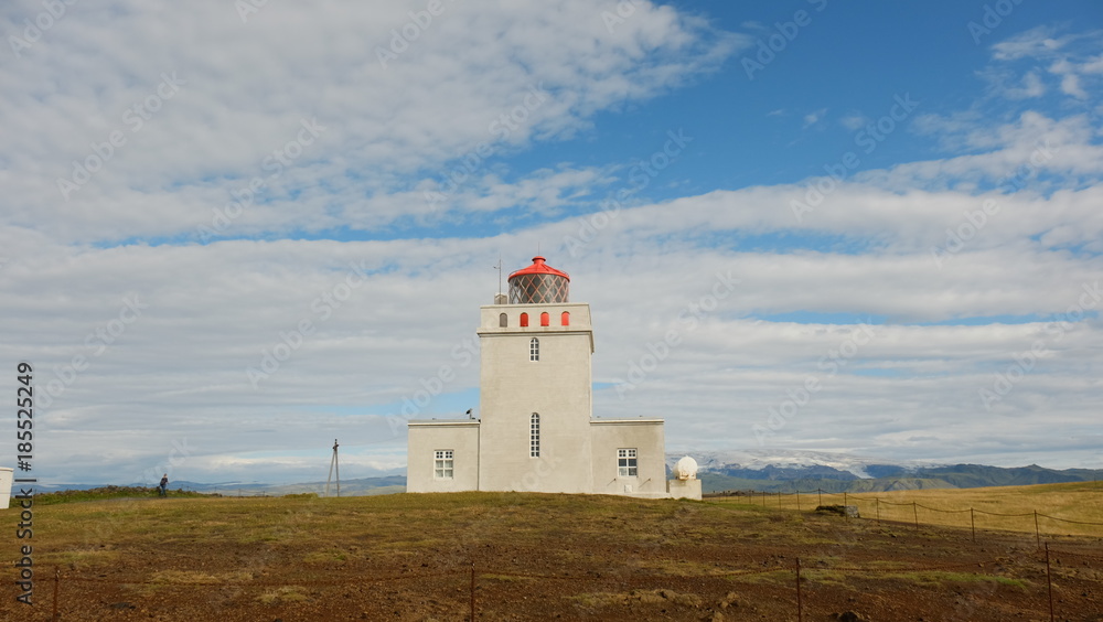 Landscape with lighthouse from south Iceland