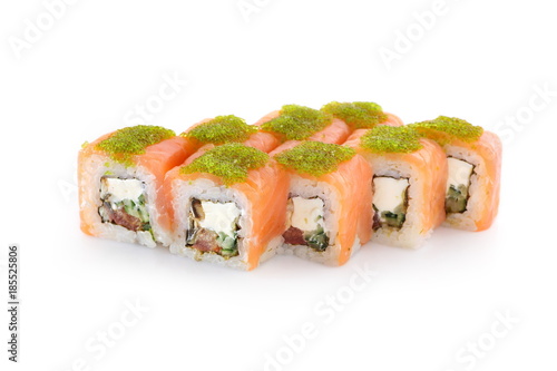 sushi for beer on a white background isolated