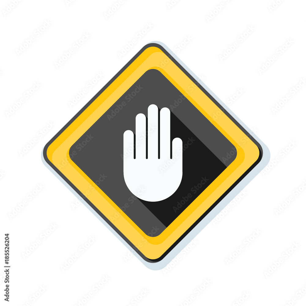 Hand Block ADS sign illustration Hand Block ADS sign illustration